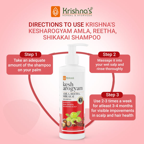 Kesharogyam Reetha Shikakai Amla Shampoo